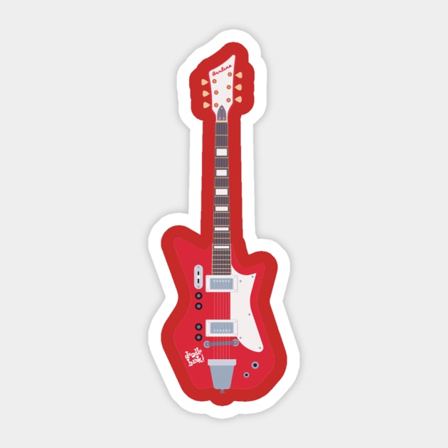 Guitar red Sticker by IJUL GONDRONGS